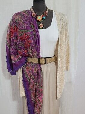 Embellished  Shawl Scarf /41  Square